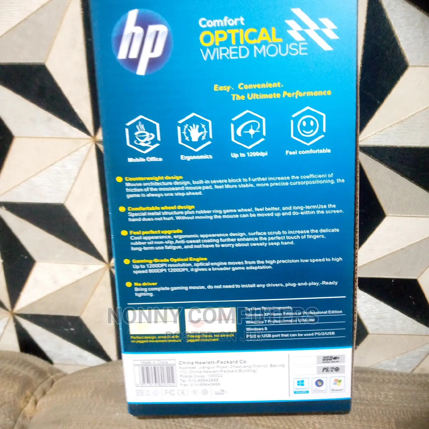 Hp Comfort Optical Wired Mouse