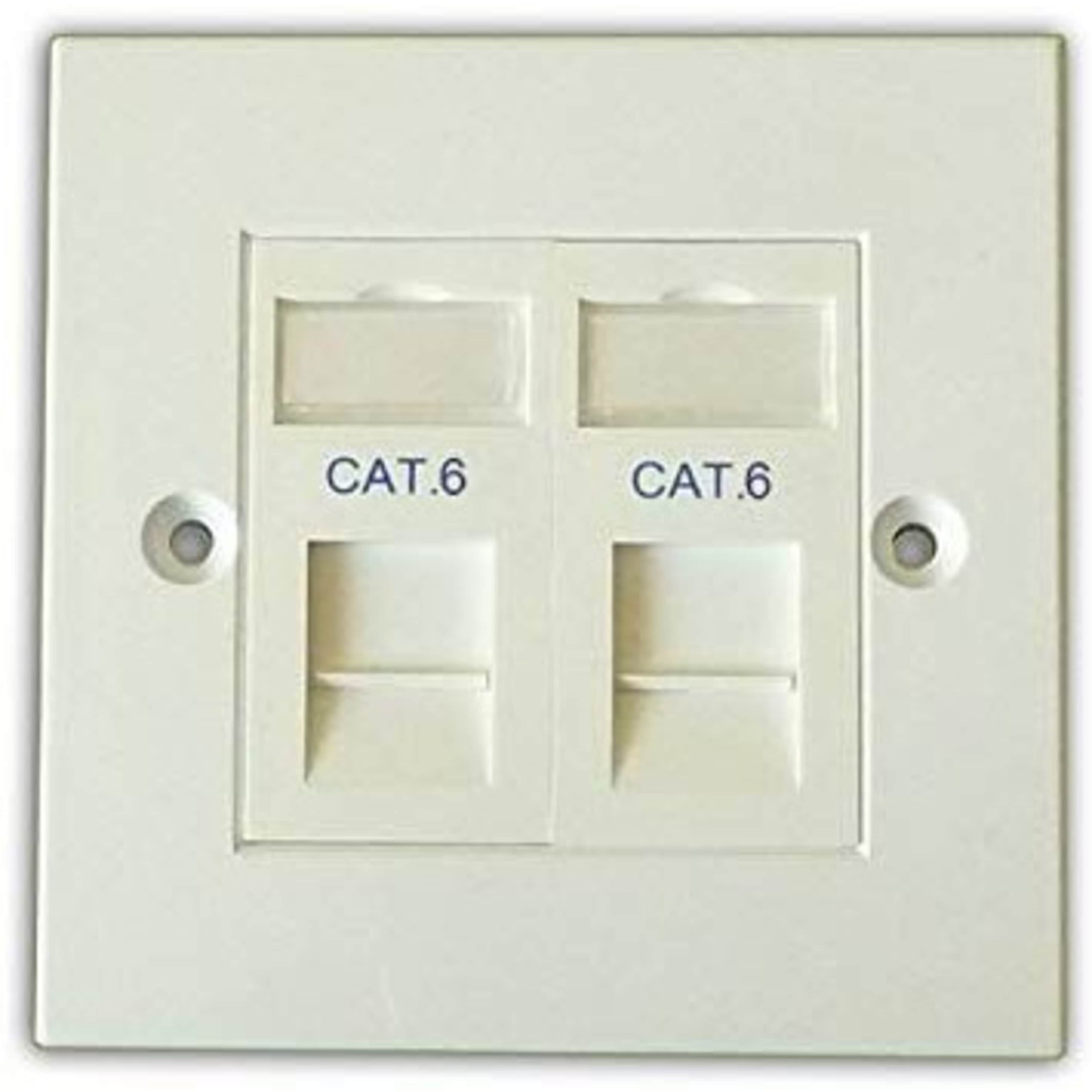 Wall Socket Plate/Network Ethernet LAN Cat5 Outlet -...