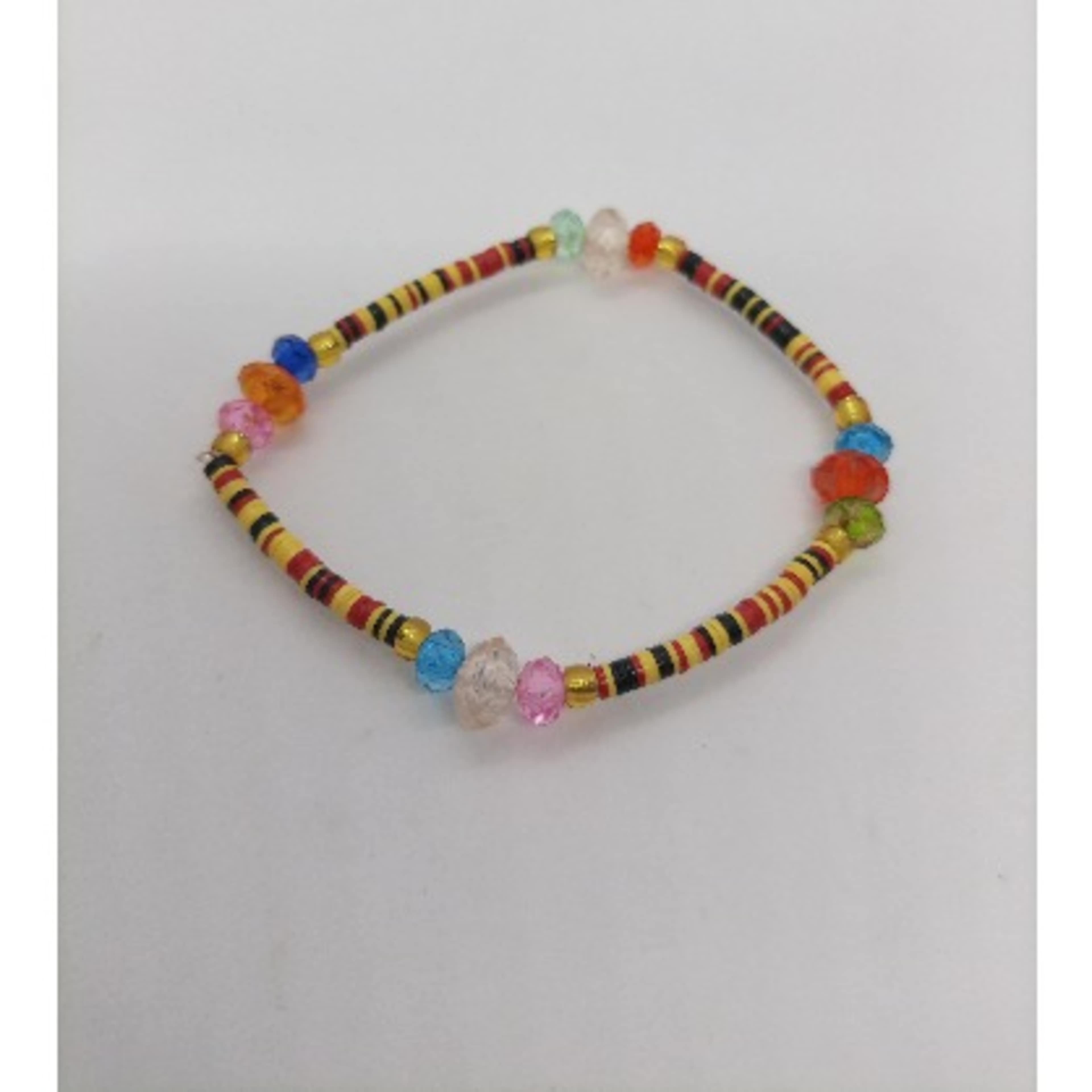 1pc Charming Stretchy Crystal Bead Bracelet - Multic...